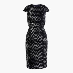 Jcrew black tweed dress